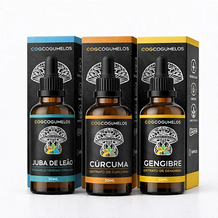 Kit Nero Blend - Juba de Leão, Cúrcuma e Gengibre