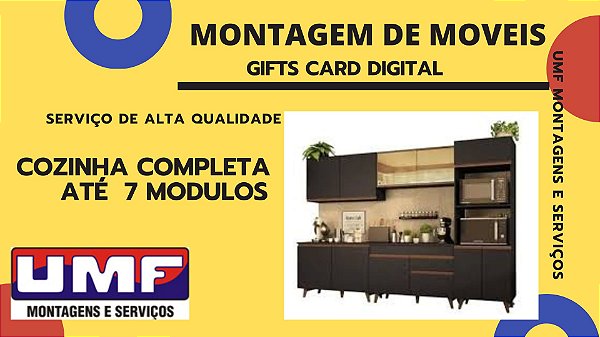 Montagem de Moveis - Montagem de Cozinha Completa Modulo Até 7 Peças - CDC QUALIDADE