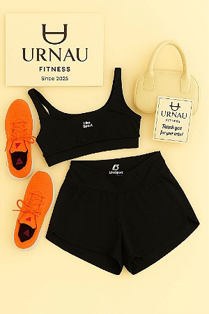 conjunto Shot duplo - Preto - Tamanho: G - (Formato pequeno)