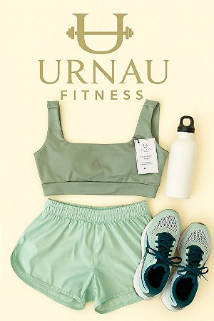 1 Conjunto de top Verde e Short Duplo- cor: menta- Tamanho;38/44-