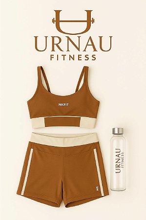 Conjunto NK- Cappuccino e off white- Tamanho; 38/44-