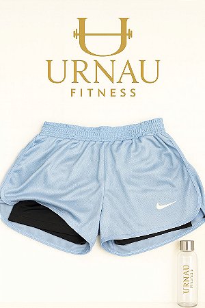 Short duplo- Nike- azul e preto- tamanho: 36/42
