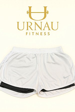 Short duplo- Nike- branco e preto- tamanho: 36/42