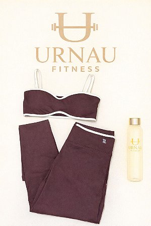 Conjunto Top ondulado e Calca- chocolate - Tamanho: 36/44