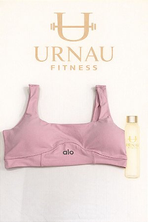 Top ALO- com U nas costas e bojo- Tamanho: 38/44- Rosa bebê