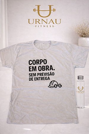 Camiseta algodão - Branca- Corpo em obra… Tamanho: M