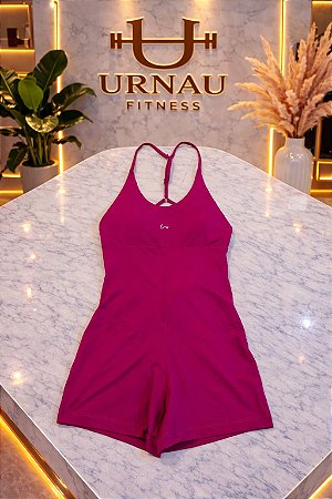 Macaquinho - alças finas e decote nas costas- Pink- Tamanho: 38/44