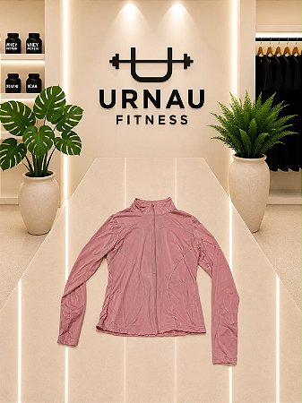 Blusa Dry Fit- manga longa - Rosa- Tamanho: P/M
