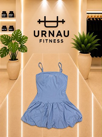 Vestido Balone- com short duplo/ Alô - Azul bebê - Tamanho: 38/44-