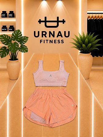 Conjunto top e short duplo - salmão Tamanho: G