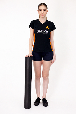 Rolo Massagem Liberação Miofascial 90x12cm DF1063 Preto Dafoca Sports