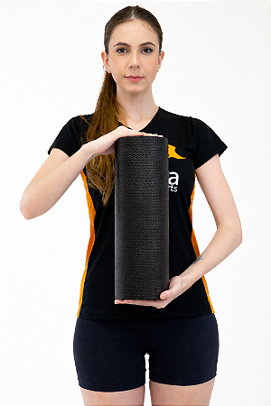 Rolo Massagem Liberação Miofascial em EVA 45x12cm Preto DF1061 Dafoca Sports