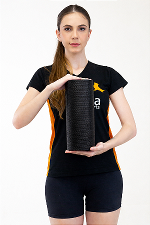 Rolo Massagem Liberação Miofascial 30x12cm DF1060 Preto Dafoca Sports