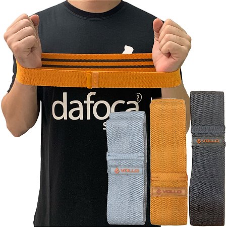 Kit 3 Hip Band Faixa de Exercício VP1085 P Médio e Forte Vollo Sports