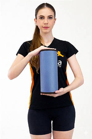 Rolo Massagem Liberação Miofascial 30x12cm DF1068 Azul Marinho Dafoca Sports