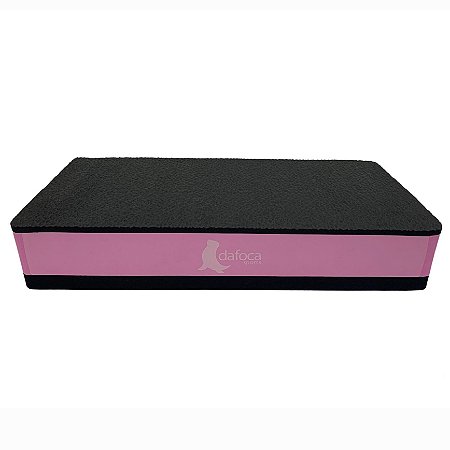 Step Em Eva Para Exercícios 60x30x10cm DF1023 Preto e Rosa Dafoca