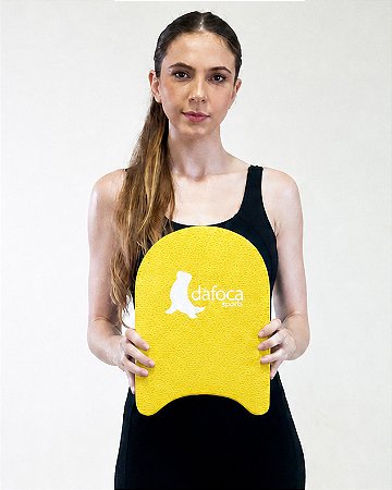 Prancha Natação Hidroginátisca em EVA DF1082 Pequena 34cm Amarela Dafoca Sports