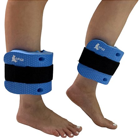 Par De Caneleiras Hidroginástica 100% EVA 1 à 2kg Azul DF1093 Dafoca Sports