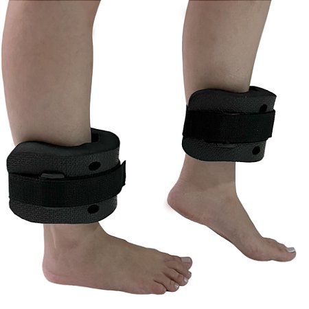 Par de Caneleiras de Hidroginástica Em EVA Peso 1 à 2kg DF4030-PT Preto Dafoca Sports