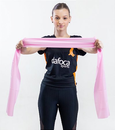 Faixa Elástica Thera Band 1500X150X0,35MM Rosa Liftness Dafoca Sports