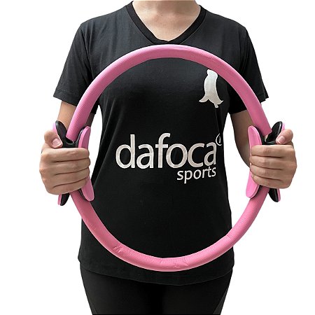 Anel de Pilates Tonificador Flexível 38cm Rosa Liftness Dafoca Sports