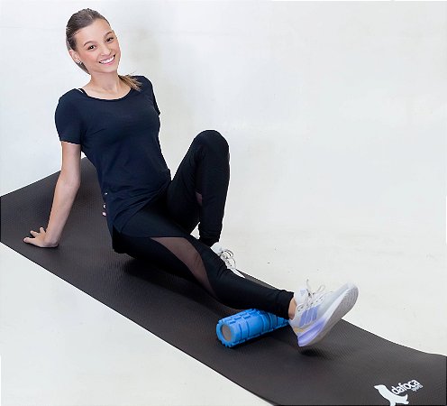 Rolo de Liberação Miofascial Pilates 30x8cm Azul Liftness Dafoca Sports