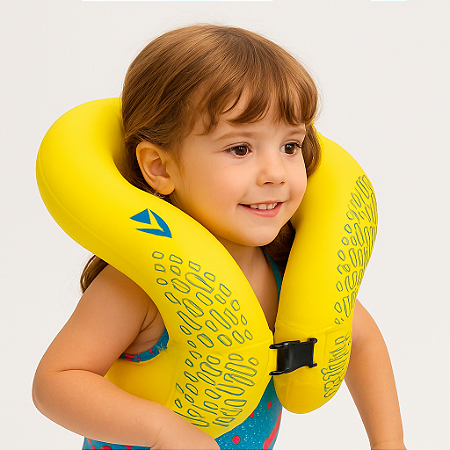 Colete Inflável Infantil 41cm Amarelo Piscina Praia Verão VV47303 Vollo Sports