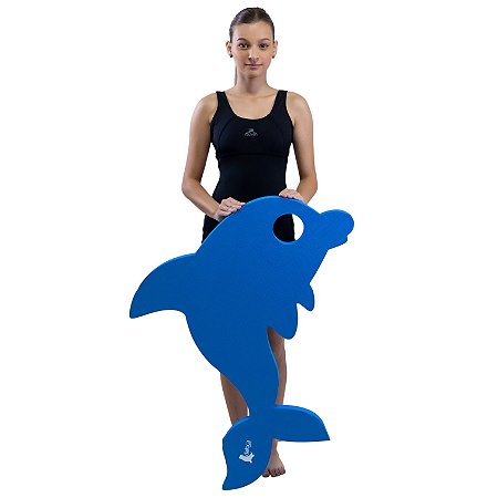 Tapete Flutuante Eva Natação Infantil Para Piscina DF4100-GO Golfinho Azul Dafoca Sports