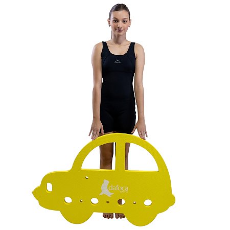 Tapete Flutuante Eva Natação Infantil Para Piscina DF4100-CA Carro Amarelo Dafoca Sports