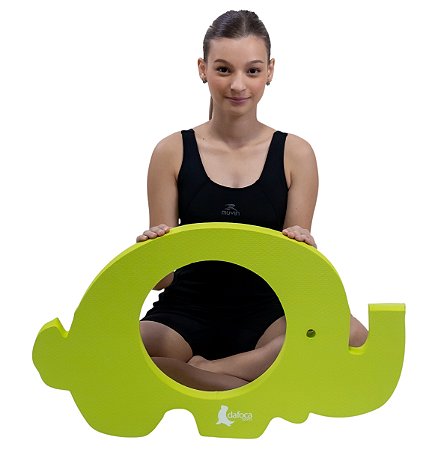 Tapete Flutuante Eva Natação Infantil Para Piscina Elefante DF4100-EL Verde Dafoca Sports