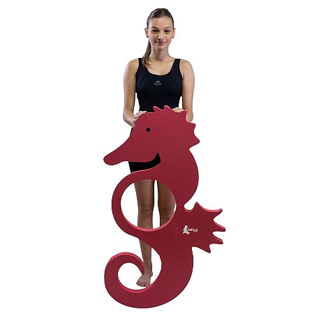 Tapete Flutuante Eva Natação Infantil Para Piscina DF4100-CM Cavalo Marinho Vermelho Dafoca Sports