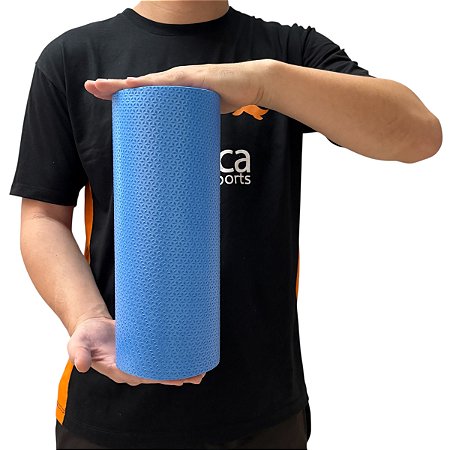 Rolo de Massagem Miofascial Em EVA 30x12cm Pilates Yoga Azul Royal DF1140-AZ Dafoca Sports