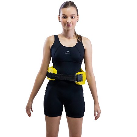Colete Flutuante Para Hidroginástica Medida G 120kg DF1202-AM Amarelo Dafoca Sports