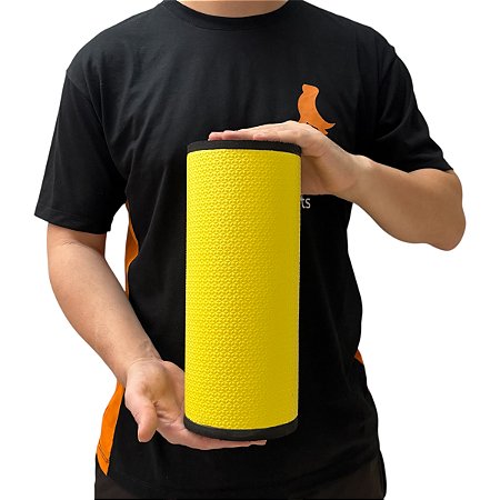 Rolo Massagem Liberação Miofascial Em EVA 30x12cm DF1060-AM Amarelo Dafoca Sports