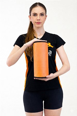 Rolo Massagem Liberação Miofascial Em EVA 30x12cm DF1060-LA Laranja Dafoca Sports