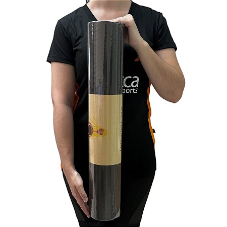 Tapete de Yoga Pilates Fitness Ginastica Colchonete 170cm Preto Dafoca Sports