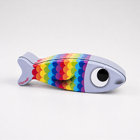 Jogo De Pesca Magnético Infantil Madeira 12 Peças Coloridas Janod