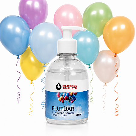 Flutuar Gel Para Balões com Gás Hélio 250ml Silicones Paulista Prolonga a Flutuação