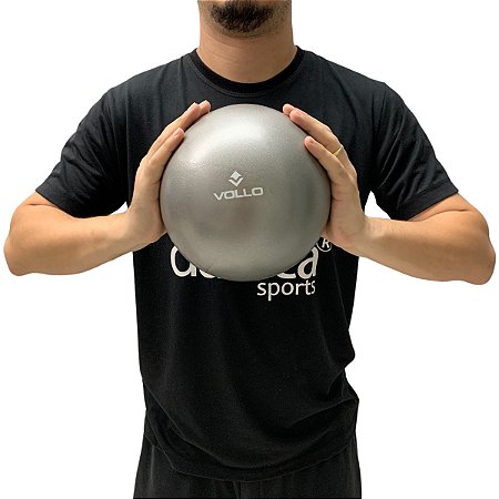 Overball Mini Bola de Exercícios 25cm VP1082 Cinza Vollo Sports