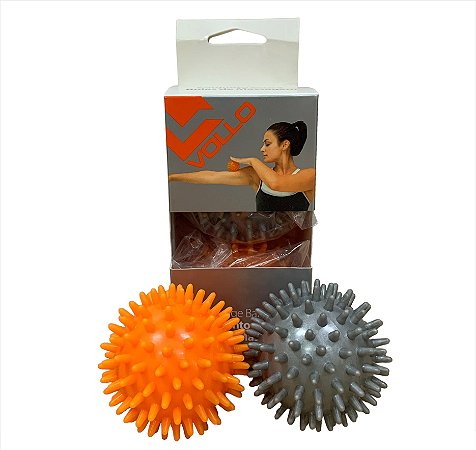 Kit 2 Bolas Massagem  e Liberação VP1058 Vollo Cinza e Laranja
