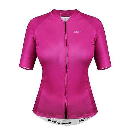 CAMISA CICLISMO SXTR SLIM JERSEY FUCSIA FEMININA