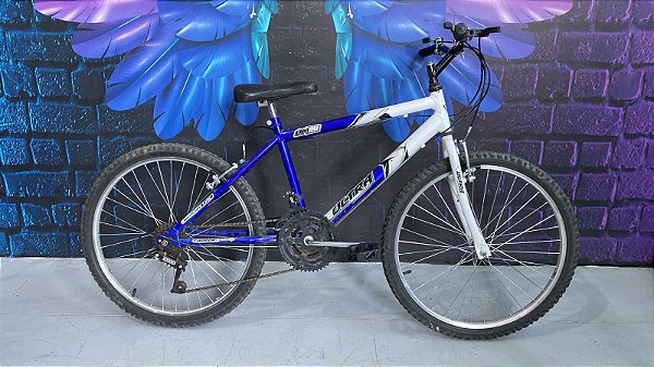 BICICLETA ARO 24 ULTRA AZUL/BRANCO SEMINOVA