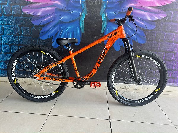BICICLETA ARO 26 HUPI NAJA LARANJA FREIO HIDRAULICO