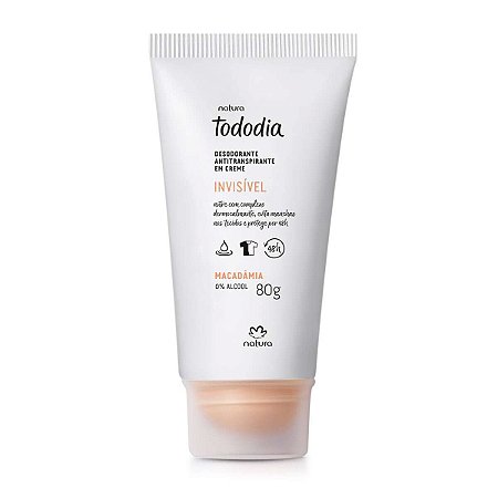 DESODORANTE ANTITRANSPIRANTE EM CREME TODODIA MACADAMIA NATURA 80G -  Conveniências de Beleza - os melhores produtos de maquiagem e beleza do país