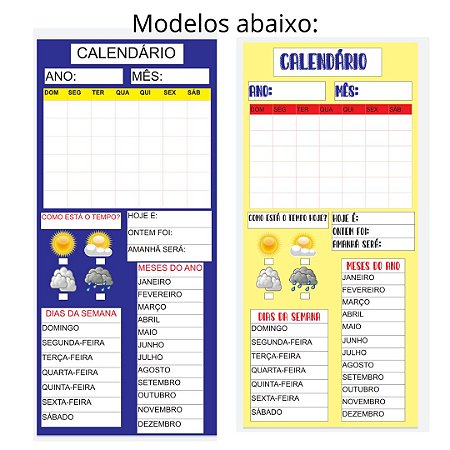 Banner educativo calendário