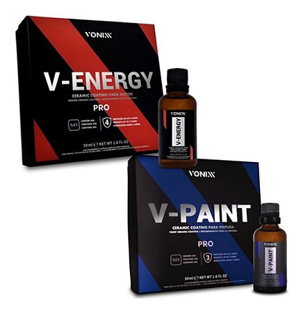 Kit Vitrificadores 50ml V- Paint + V- Energy Vonixx
