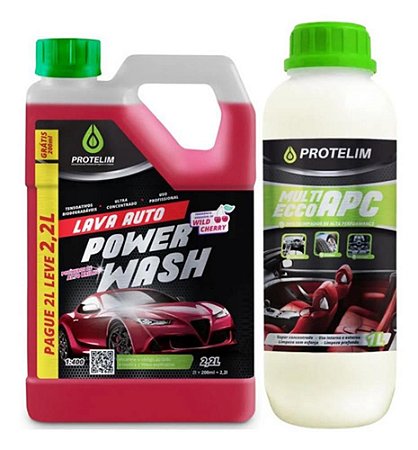 Shampoo Lava Auto Power Wash 2,2l + Apc Multilimpador 1l