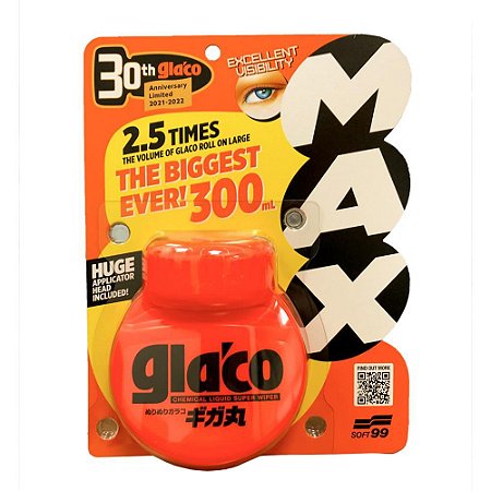 Glaco Max 300ml  Cristalizador e Repelente de Chuva (Limited Edition) Soft99