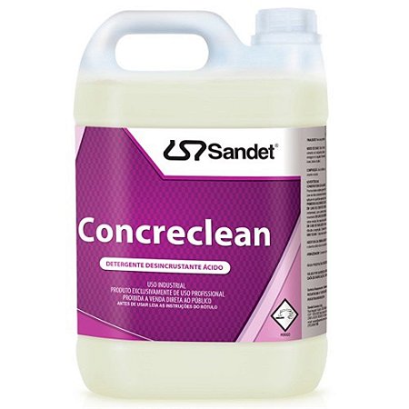 Detergente Desincrustante Ácido Concreclean 5L - Sandet