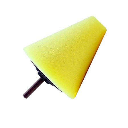 Cone de Espuma Drill Amarelo Suave P/ Polimento Kers